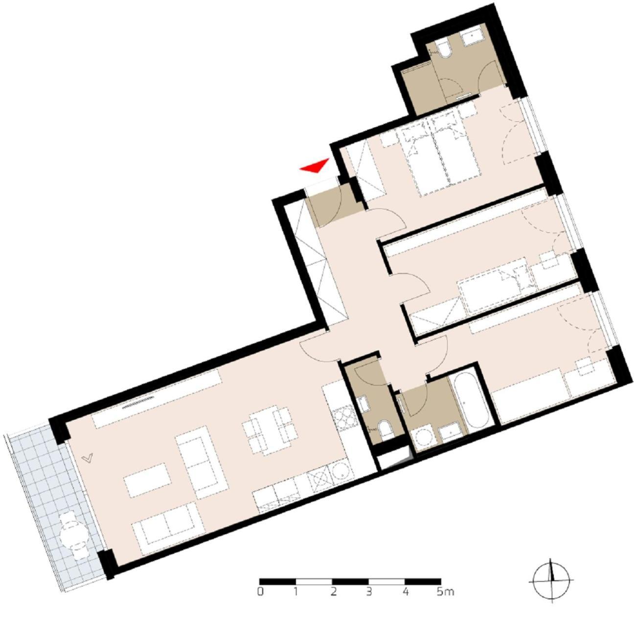 Apartment 4 Room, 2 Bath, Parking براغ المظهر الخارجي الصورة